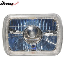 Load image into Gallery viewer, 7x6in Blue Halo H4 Bulb Sealed Beam Square Headlight Headlamp