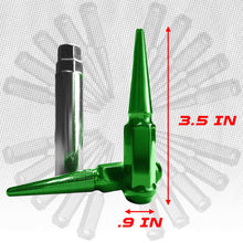 Load image into Gallery viewer, 10x1.25mm Extended Spike Lug Nuts - 60 Degree Taper Seat