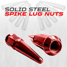 Load image into Gallery viewer, 3/8-24 Extended Spike Lug Nuts - 60 Degree Taper Seat