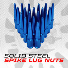 Load image into Gallery viewer, 3/8-24 Extended Spike Lug Nuts - 60 Degree Taper Seat