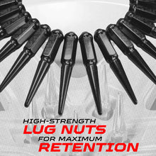 Load image into Gallery viewer, 3/8-24 Extended Spike Lug Nuts - 60 Degree Taper Seat