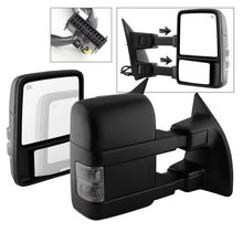 Load image into Gallery viewer, SPYDER xTune Ford SuperDuty 08-15 Extendable Heated Mirrors w/ LED Signal Smoke MIR-FDSD08S-PW-SM-SET 9935831