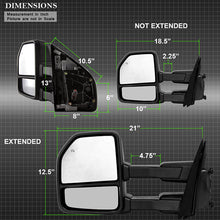 Load image into Gallery viewer, SPYDER xTune 15-17 Ford F-150 Heated LED Telescoping Pwr Mirrors - Smk (Pair) (MIR-FF15015S-G4-PWH-SM-SET) 9943065
