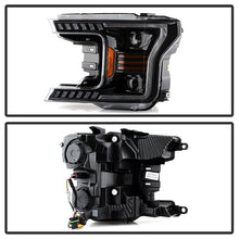 Load image into Gallery viewer, xTune Ford F150 18-20 Amber DRL Full LED Two Projector Headlights - Black PRO-CH-FF15018S-FLED-AM-BK 9949579