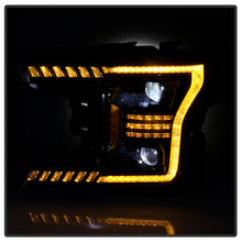 Load image into Gallery viewer, xTune Ford F150 18-20 Amber DRL Full LED Two Projector Headlights - Black PRO-CH-FF15018S-FLED-AM-BK 9949579