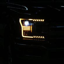 Load image into Gallery viewer, xTune Ford F150 18-20 Amber DRL Full LED Two Projector Headlights - Black PRO-CH-FF15018S-FLED-AM-BK 9949579