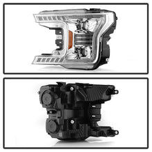 Load image into Gallery viewer, xTune Ford F150 18-20 White DRL Full LED Two Projector Headlights - Chrome PRO-CH-FF15018S-FLED-C 9949609