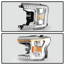 Load image into Gallery viewer, xTune Ford F150 18-20 White DRL Full LED Two Projector Headlights - Chrome PRO-CH-FF15018S-FLED-C 9949609