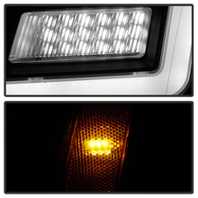 Load image into Gallery viewer, xTune 07-14 Cadillac Escalade DRL LED Light Bar Proj. Headlights - Black Smoked PRO-JH-CAES07-LB-BSM 9049071