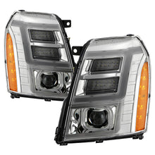 Load image into Gallery viewer, SPYDER xTune 07-14 Cadillac Escalade LED DRL Projector Headlights – Chrome