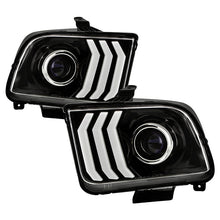 Load image into Gallery viewer, xTune Ford Mustang 05-09 Halogen w LED DRL Projector Headlights - Black PRO-JH-FM05-LED-BK 9949364