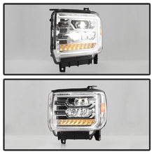 Load image into Gallery viewer, xTune GMC Sierra 1500 14-15 Sierra 2500 3500 15-17 Headlight Halogen Mdls- Chrome PRO-JH-GS14-FLED-C 9050114