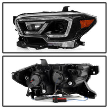 Load image into Gallery viewer, xTune Toyota Tacoma 16-19 SR SR5 Model LED DRL Projector Headlights- Black PRO-JH-TTA16-FLED-SR-BK 9050060