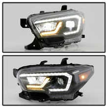 Load image into Gallery viewer, xTune Toyota Tacoma 16-19 SR SR5 Model LED DRL Projector Headlights- Black PRO-JH-TTA16-FLED-SR-BK 9050060