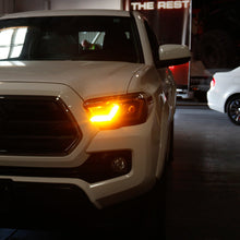Load image into Gallery viewer, xTune Toyota Tacoma 16-19 SR SR5 Model LED DRL Projector Headlights- Black PRO-JH-TTA16-FLED-SR-BK 9050060