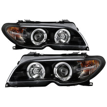 Load image into Gallery viewer, Spyder BMW E46 3-Series 04-06 2 DR Projector Halogen Model- LED Halo Blk PRO-YD-BMWE4604-2DR-HL-BK 5077141