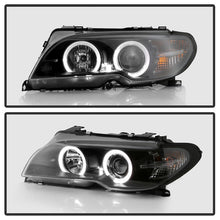 Load image into Gallery viewer, Spyder BMW E46 3-Series 04-06 2 DR Projector Halogen Model- LED Halo Blk PRO-YD-BMWE4604-2DR-HL-BK 5077141