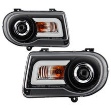 Load image into Gallery viewer, Spyder Chrysler 300C 05-10 Projector Headlights LED DRL Black High/Low H7 PRO-YD-C300C-DRL-BK 5075659