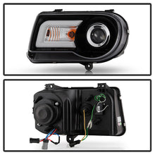 Load image into Gallery viewer, Spyder Chrysler 300C 05-10 Projector Headlights LED DRL Black High/Low H7 PRO-YD-C300C-DRL-BK 5075659