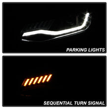 Load image into Gallery viewer, Spyder Chevy Camaro 16-18 Halogen Model Projector Headlights Black PRO-YD-CCAM16HALSI-SEQ-BK 5087331