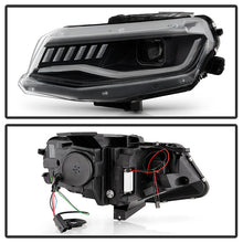 Load image into Gallery viewer, Spyder Chevy Camaro 16-18 Halogen Model Projector Headlights Black PRO-YD-CCAM16HALSI-SEQ-BK 5087331