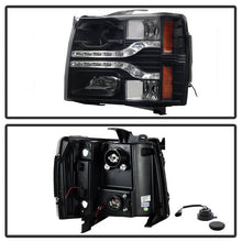 Load image into Gallery viewer, Spyder Chevy Silverado 1500 07-13 V2 Projector Headlights - LED DRL - Black PRO-YD-CS07V2-DRL-BK 5083524