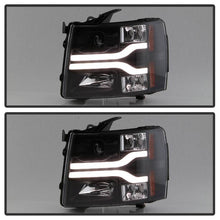 Load image into Gallery viewer, Spyder Chevy Silverado 1500 07-13 Version 3 Projector Headlights - Black PRO-YD-CS07V3-LBDRL-BK 5083609