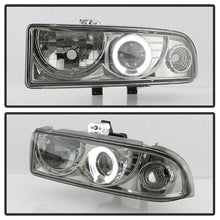 Load image into Gallery viewer, Spyder Chevy S10 98-04 Projector Headlights LED Halo Smke - Low H1 PRO-YD-CS1098-SMC 5009562