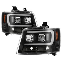 Load image into Gallery viewer, Spyder 07-14 Chevy Suburban/1500/2500/Tahoe V2 Projector Headlights All Blk PRO-YD-CSUB07V2-DRL-BKV2 5085986