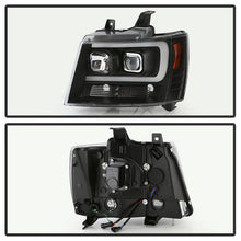 Load image into Gallery viewer, Spyder 07-14 Chevy Suburban/1500/2500/Tahoe V2 Projector Headlights All Blk PRO-YD-CSUB07V2-DRL-BKV2 5085986