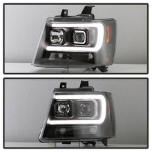 Load image into Gallery viewer, Spyder 07-14 Chevy Suburban/1500/2500/Tahoe V2 Projector Headlights All Blk PRO-YD-CSUB07V2-DRL-BKV2 5085986