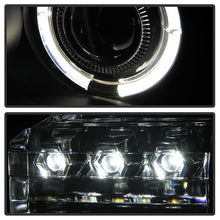 Load image into Gallery viewer, Spyder Dodge Dakota 05-07 Projector Headlights LED Halo Black High H1 Low H1 PRO-YD-DDAK05-BK 5009760