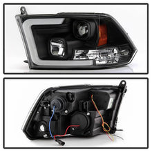 Load image into Gallery viewer, Spyder 09-16 Dodge Ram 1500 Ver 2 Proj Headlight - Light Bar Turn Signal - Blk - PRO-YD-DR09V2-SB-BK 5086266