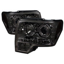 Load image into Gallery viewer, Spyder Ford F150 09-14 Projector Headlights Halogen Model- LED Halo LED Smke PRO-YD-FF15009-HL-SM 5010254