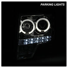 Load image into Gallery viewer, Spyder Ford F150 09-14 Projector Headlights Halogen Model- LED Halo LED Smke PRO-YD-FF15009-HL-SM 5010254