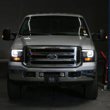 Load image into Gallery viewer, Spyder Ford F250/350/450 05-07 Projector Headlights - Light Bar DRL LED - Black PRO-YD-FS05V2-LB-BK 5084507