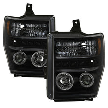 Load image into Gallery viewer, Spyder Ford F250/350 08-10 Projector Headlights LED Halo LED Blk Smke PRO-YD-FS08-HL-BSM 5078490