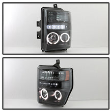 Load image into Gallery viewer, Spyder Ford F250/350 08-10 Projector Headlights LED Halo LED Blk Smke PRO-YD-FS08-HL-BSM 5078490