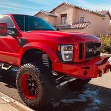 Load image into Gallery viewer, Spyder 08-10 Ford F-250 Projector Headlights V2 - Light Bar DRL LED - Black PRO-YD-FS08V2-LB-BK 5084477