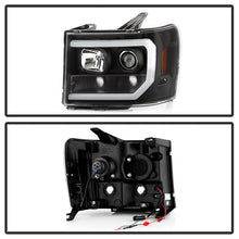Load image into Gallery viewer, Spyder 07-13 GMC Sierra 1500-3500 Ver 2 Proj Headlights - DRL LED - All Blk PRO-YD-GS07V2-LBDRL-BKV2 5086037