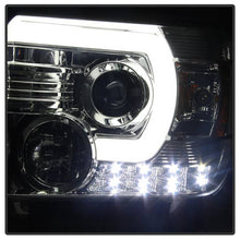 Load image into Gallery viewer, Spyder GMC Sierra 14-16 Projector Headlights Light Bar DRL Chrome PRO-YD-GS14-LBDRL-C 5080622