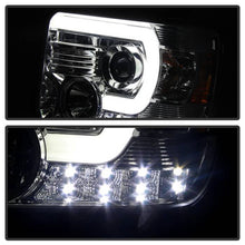 Load image into Gallery viewer, Spyder GMC Sierra 14-16 Projector Headlights Light Bar DRL Chrome PRO-YD-GS14-LBDRL-C 5080622