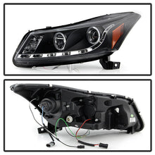 Load image into Gallery viewer, Spyder Honda Accord 08-12 4Dr Projector Headlights- LED Halo DRL Blk PRO-YD-HA08-4D-HL-BK 5010667