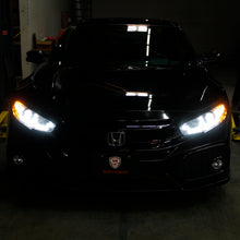 Load image into Gallery viewer, Spyder 16-18 Honda Civic 4Dr w/LED Seq Turn Sig Lights Proj Headlight - Black - PRO-YD-HC16-SEQ-BK 5086099