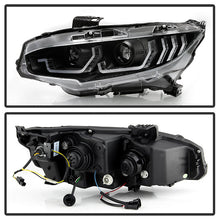 Load image into Gallery viewer, Spyder Honda Civic 16-18 2DR/4DR/Hatchback Headlight Black PRO-YD-HC16PL-SEQ-BK 5087539