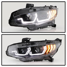 Load image into Gallery viewer, Spyder Honda Civic 16- 2DR/4DR/Hatchback Projector Headlights - Black PRO-YD-HC16SI-SEQGR-BK 5087867