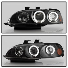 Load image into Gallery viewer, Spyder Honda Civic 92-95 2/3DR 1PC Projector LED Halo Amber Reflctr Blk PRO-YD-HC921P-23D-AM-BK 5010841