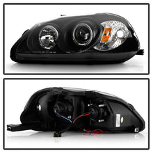 Load image into Gallery viewer, Spyder Honda Civic 96-98 Projector Headlights LED Halo Amber Reflctr Blk PRO-YD-HC96-AM-BK 5010902