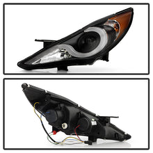 Load image into Gallery viewer, Spyder Hyundai Sonata 11-13 Verson 2 Projector - Light Bar DRL Blk PRO-YD-HYSON11V2-LBDRL-BK 5080882