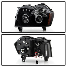 Load image into Gallery viewer, Spyder Jeep Grand Cherokee 05-07 Projector Headlights LED Halo LED Blk Smke PRO-YD-JGC05-HL-BSM 5078551